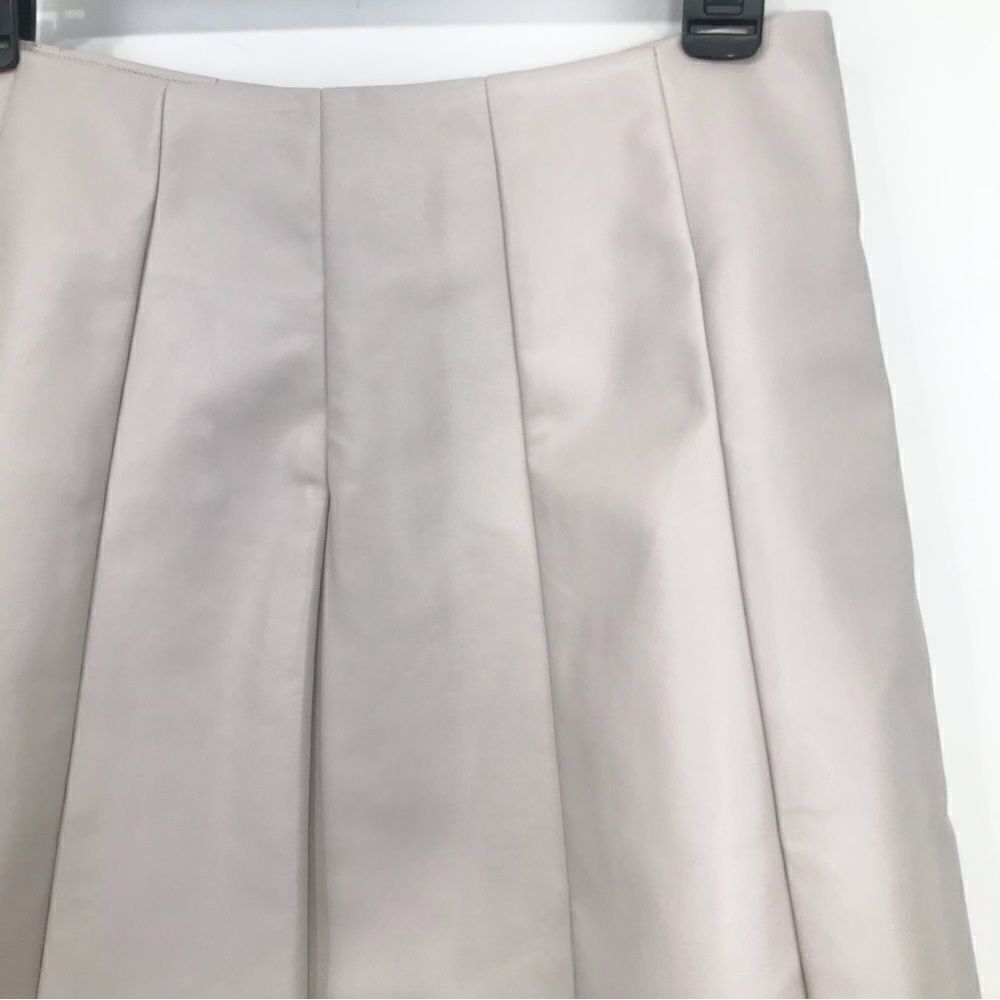 Love Riche Light Taupe Tan Faux Leather Skater Mini Skirt NEW - Picture 3 of 16